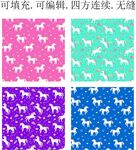  独角兽 卡通小马 童趣印花