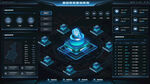 科技感数据可视化操作界面图片