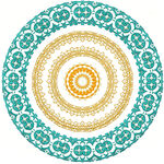 圆形花纹装饰图案