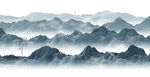 水墨远山