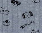 狗狗图案灰色布料