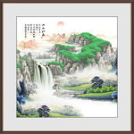 聚宝盆山水画