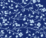 蓝底白花植物图案纹理
