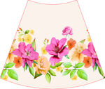 花卉图案女士半身裙