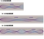 渐变线条波浪线条玻璃膜装饰
