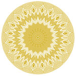 圆形黄色金色中式古典花纹