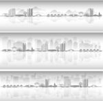 绍兴浙江城市建筑线描插画地标