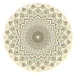 圆形复古花纹图案