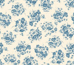 蓝白花卉图案布料纹理