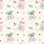 可爱小狗卡通图案背景