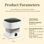 折叠洗衣机参数展示图