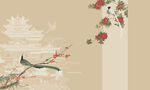 新中式花鸟背景墙