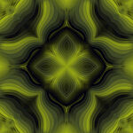 绿色抽象对称花纹图案