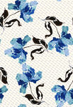 蓝白花卉图案纹理