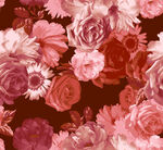 复古粉色花卉图案背景