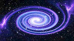 蓝紫色星空旋涡星系