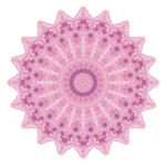 圆形粉红色花纹图案