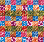 多彩几何图案拼接纹理