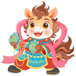 马年新年玉如意祝福吉祥如意祝福