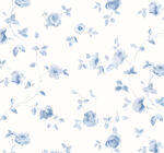 蓝白花卉图案背景