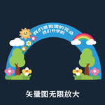儿童活动拱门装饰图案