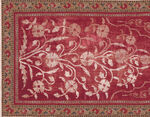 红色花卉图案精美地毯  定位花