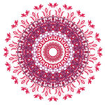 圆形红色装饰花纹