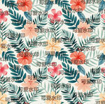 热带花卉植物图案背景