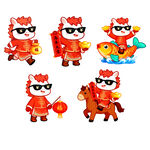 2026马年春节卡通马