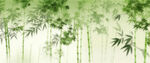 新中式水墨竹子背景墙