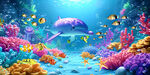 梦幻海洋海底世界背景图