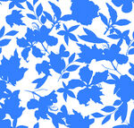 蓝白花卉图案纹理背景