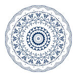 圆形青花瓷花卉纹样边框
