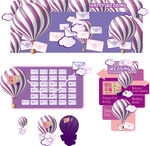 梦幻热气球主题婚礼物料 背景板