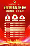 销售精英榜海报
