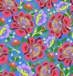 多彩花卉图案纹理背景