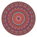 圆形民族风花纹装饰图案