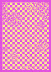 粉色棋盘格花纹背景图