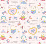 可爱卡通图案无缝背景图