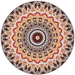 精美复古风圆形花纹地毯