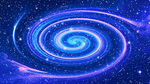 梦幻蓝色宇宙星空星系漩涡
