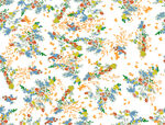 花卉小鸟图案的清新背景