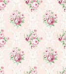 粉色花卉复古图案壁纸