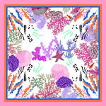 海洋风多彩珊瑚印花图案