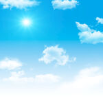 晴朗蓝天与闪耀阳光