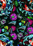 多彩花卉抽象图案纹理