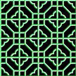 绿色几何图案中式窗棂纹理