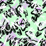 英文涂鸦风抽象图案