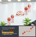 老年中心楼梯文化墙