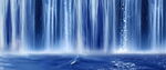 梦幻蓝色瀑布背景图